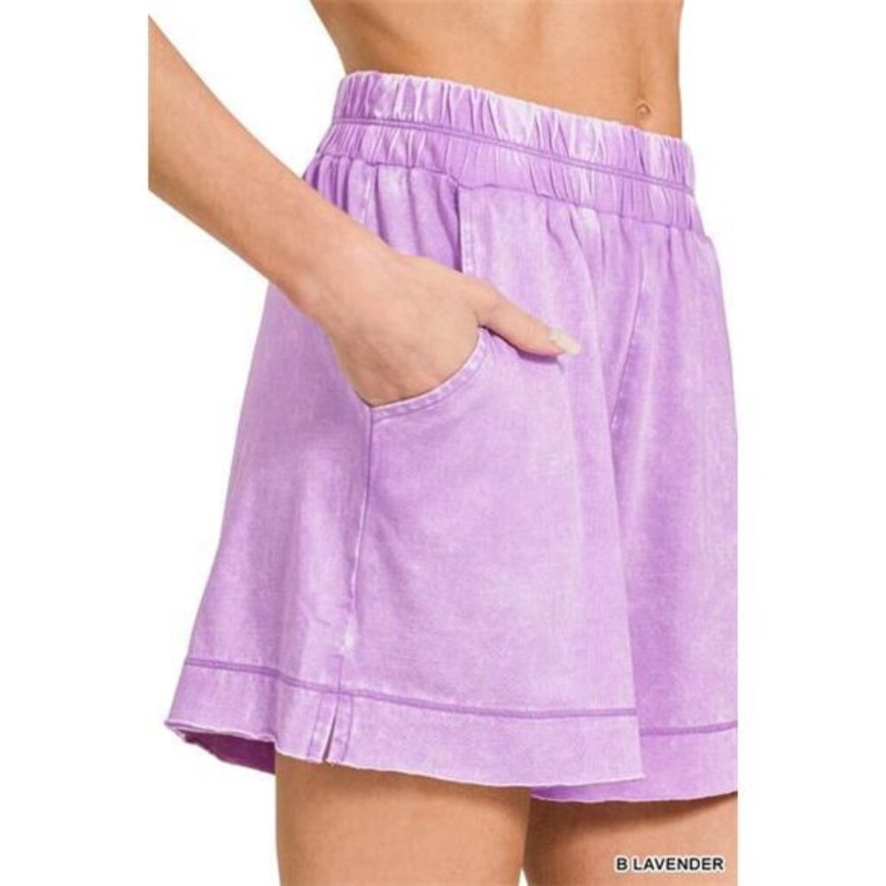 Zenana‎ Acid Washed Oversized Top & Shorts Set - Picture 9 of 12